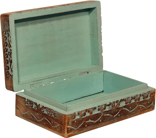 Vista 5 de ETROVES Regalos para ella - Caja de madera de árbol de la vida de 8 pulgadas - Organizador de almacenamiento de joyería de recuerdo de madera - Caja