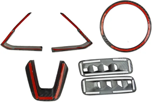 Vista 4 de Kit de moldeo de cubierta de ventilación de aire para interior de fibra de carbono, accesorios para CX-9 2016-2023 para Mazda CX-5 2017-2023