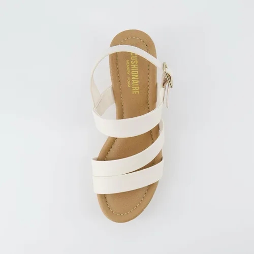 Vista 6 de CUSHIONAIRE Sandalia Russ de cuña de corcho para mujer + espuma viscoelástica, anchos disponibles