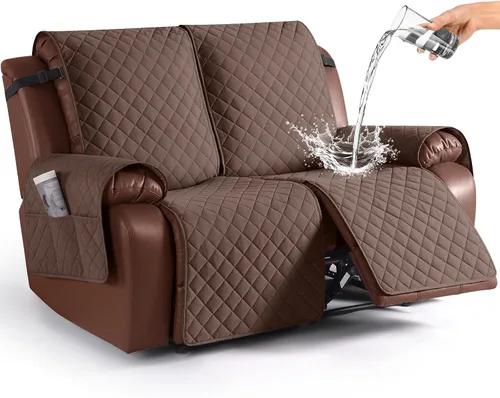 Vista 17 de KinCam Funda impermeable para sofá biplaza reclinable, funda antideslizante para sofá reclinable de 2 asientos, funda de sofá reclinable, protector