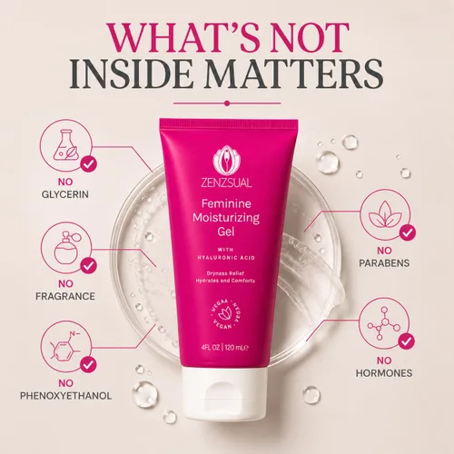 Vista 5 de ZENZSUAL Gel hidratante femenino, con ácido hialurónico, hidratante vaginal a base de agua para sequedad, irritación, picazón o molestias, sin