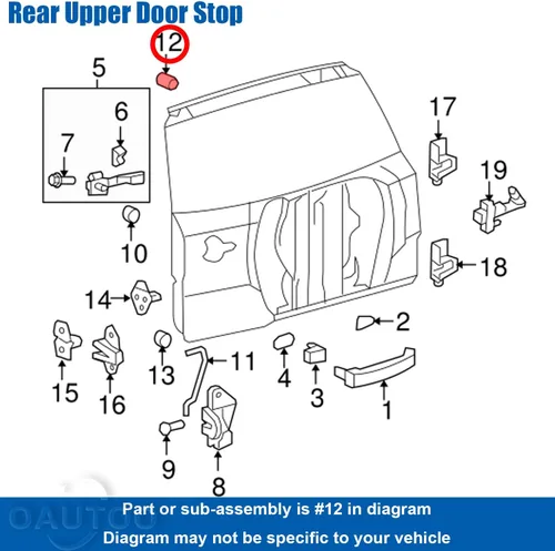 Vista 3 de 10 unids puerta trasera goma stop amortiguador clip 90541-09108 para Toyota RAV4 2001-2014