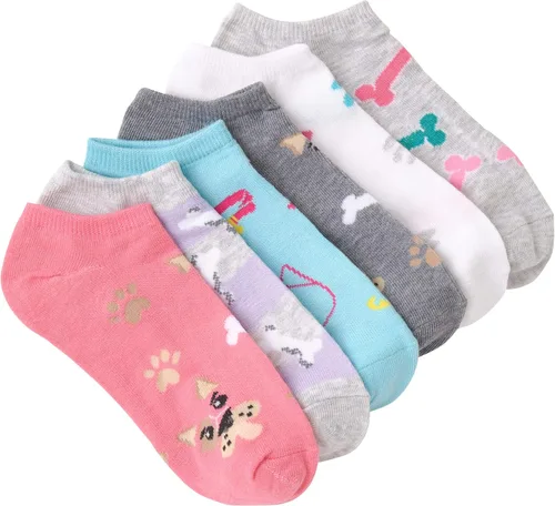 Vista 2 de K. Bell Socks Women's 6 Pair Pack Fun Animals Novelty Low Cut No Show Socks