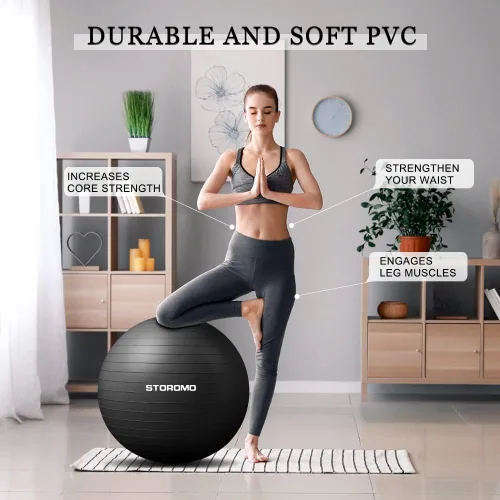 Vista 4 de Pelota de ejercicio de embarazo antiestallido, pelota de estabilidad de alta capacidad de peso para yoga, pilates y apoyo laboral, pelota de fitness