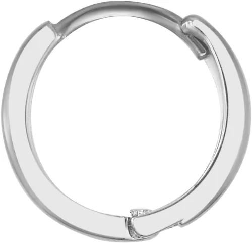 Vista 4 de 14k REAL Yellow OR White Gold 2mm Thickness Huggie Earrings (10 x 10 mm)