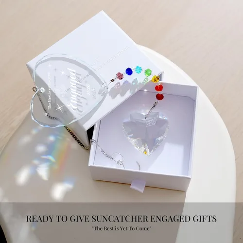 Vista 4 de Regalo de jubilación para mujer, regalo de feliz jubilación para mujer, atrapasoles de cristal de diferencia que hiciste para decoraciones de fiesta