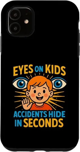 Vista 8 de Eyes on Kids Child Safety Gift for Moms, Granny, Grandad Case for iPhone 16