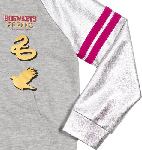 Vista 6 de Harry Potter Hogwarts - Sudadera raglán con capucha y bolsillos para niñas