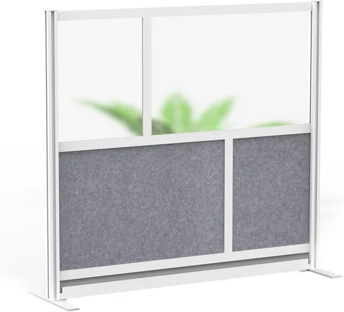 Vista 12 de Luxor MW-7070-FCG - Sistema modular de división de ambientes de pared, marco plateado, 70 pulgadas de ancho x 15.75 pulgadas de profundidad x 70