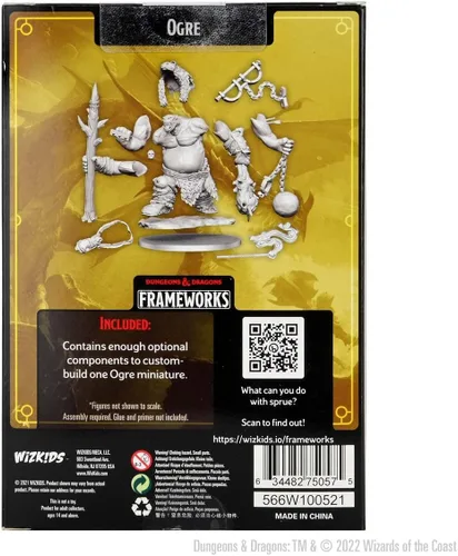 Vista 2 de WizKids D&D Frameworks: Ogro - Sin pintar y sin ensamblar