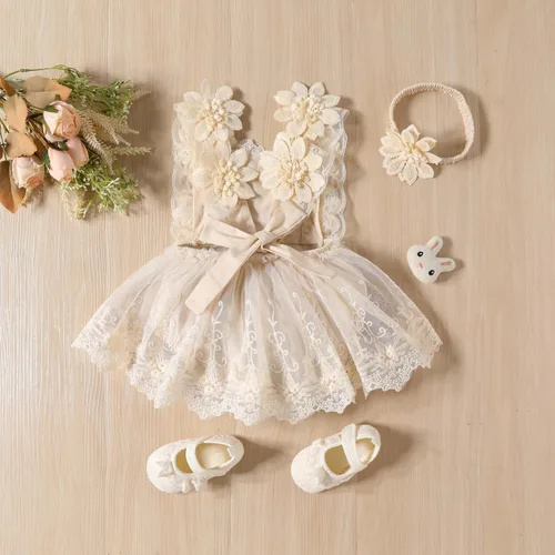 Vista 3 de AWIBMK Traje de bebé de primer cumpleaños para niña, vestido de encaje para bebé, bohemio, arcoíris, minifalda, tutú con diadema para sesión de fotos