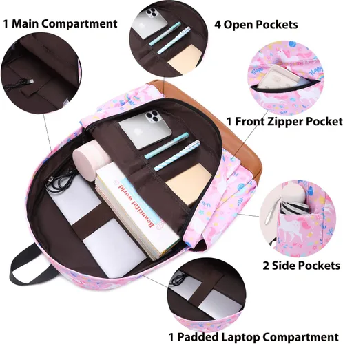 Vista 6 de Mochilas escolares para niñas, niños y adolescentes