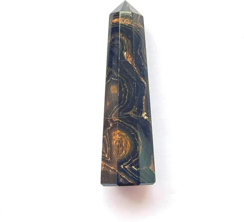 Vista 19 de WholesaleGemShop - Torre de obelisco de piedras preciosas de 3 pulgadas, faceta gigante, cristal de roca de Aura Rock Natural pulido Earth Wand