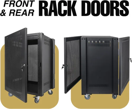 Vista 7 de Sound Town Puertas para rack de servidores, para rack de servidores STRK-M8U (STRK-DS8U)