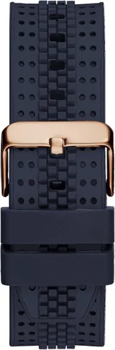 Vista 3 de GUESS US Mens Navy Perforated Silicone Multifunction Watch