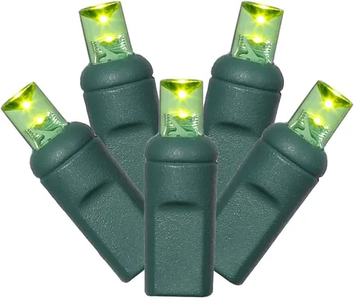 Vista 38 de Vickerman Juego de 100 luces LED GW WA Ec multicolor con LED gran angular de molde único, 36 pies