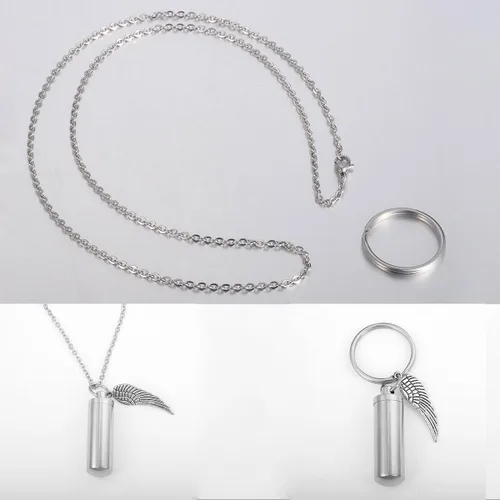 Vista 3 de Valyria cremación joyas Botella Colgante Memorial cenizas de recuerdo de collar, incluye interior Vial