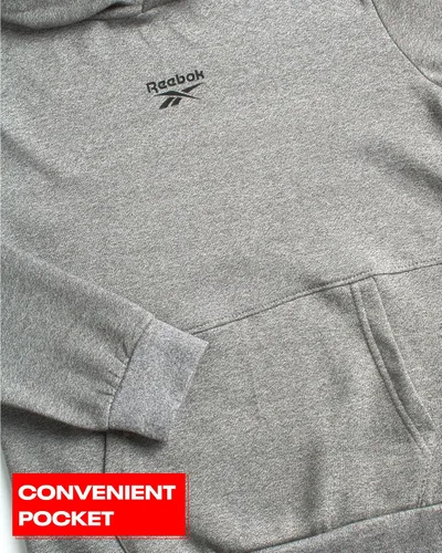 Vista 4 de Reebok Sudadera para niños - Sudadera de forro polar con capucha de moda con diseños y logotipos