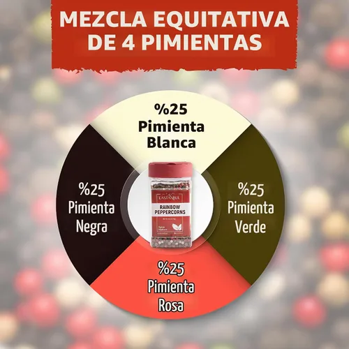 Vista 7 de Eastanbul - Recambio de granos de pimienta arcoíris para molinillo, natural, vegano, 4.9 onzas