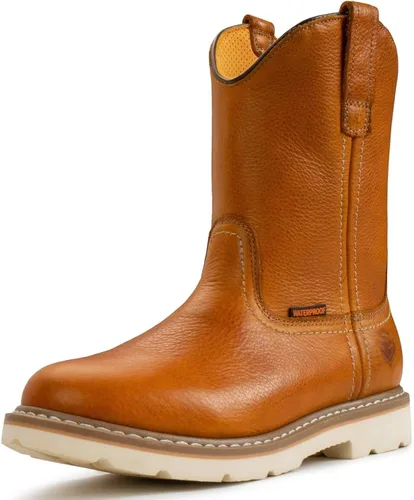 Vista 8 de SUREWAY Wellington Work Boots for Men Waterproof, Pull On, Full Grain Leather Wellington Work Boots