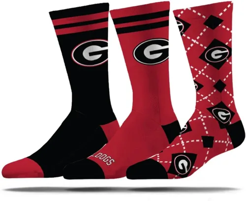 Vista 10 de Strideline Calcetines de vestir de la NCAA para hombre, colección Campus, paquete de 3, talla única