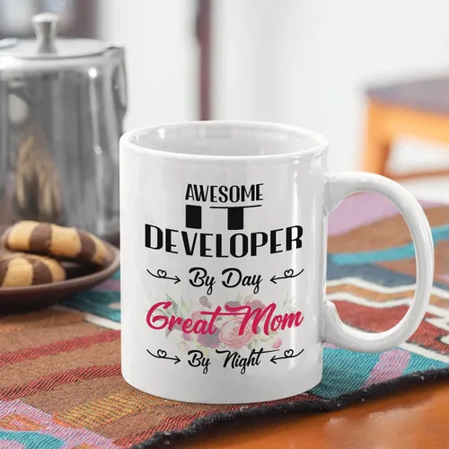 Vista 15 de Mother's Day Gift From Daughter, Son To Mom 11oz, 15oz White Ceramic Mug - Gis Manager