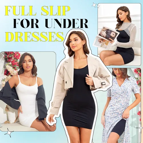 Vista 2 de Faja moldeadora para debajo de los vestidos, vestido con control de abdomen, moldeador de cuerpo, sin costuras, tirantes delgados, vestido camisola