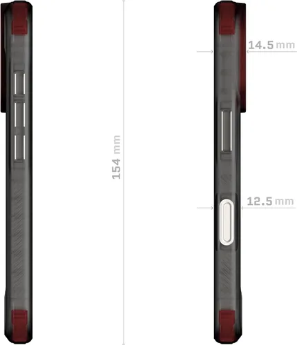 Vista 39 de Ghostek Covert Clear - Funda transparente para iPhone 15 Plus, silicona a prueba de golpes, compatible con accesorios Apple MagSafe, funda Negro