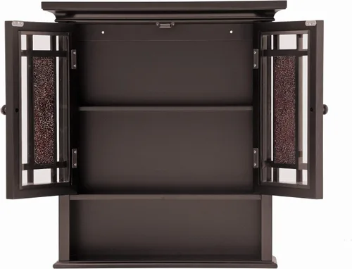 Vista 6 de Teamson Home Windsor - Gabinete de parede removível para sobre el inodoro con 1 estante fijo y 1 estante ajustable, 3 espacios de almacenamiento, 2