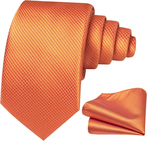 Vista 300 de Barry.Wang Corbata de niño regular seda tejida rayas sólido lazo bolsillo cuadrado