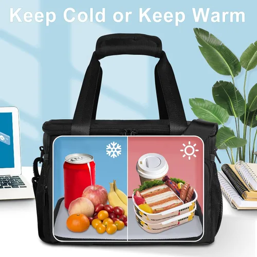 Vista 6 de Gloppie Bolsas de almuerzo para adultos, bolsa de almuerzo para hombres, lonchera para mujeres, lonchera para el trabajo, almuerzo, bolsa
