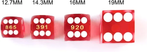 Vista 5 de Bescon Dice Dados de precisión pequeños profesionales de 0.500 in (1/2 pulgada) con número de serie aleatorio, mini dados de corte de precisión