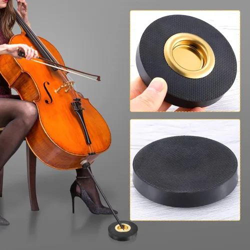 Vista 7 de Facmogu Parada de roca para violonchelo, reposapiés para violonchelo para protector de suelo Accesorio para instrumento de cuerda Regalo de Navidad
