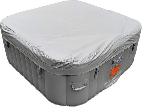 Vista 7 de ALEKO Tina inflable de hidromasaje con calentador de 1200W y 130 chorros con burbujas - Tina de hidromasaje portátil con controles digitales, bomba