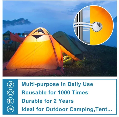 Vista 3 de Cuerdas elásticas de bolas de 6 pulgadas con bolas, 100 unidades de cuerdas resistentes para toldo, lona para amarrar, campamento, refugio, carga