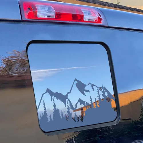 Vista 16 de Xinghe para Ford F150 F250 F350 2015-2025 2026, Calcomanías de bandera americana para ventana trasera, Calcomanía de bandera USA mate para ventana