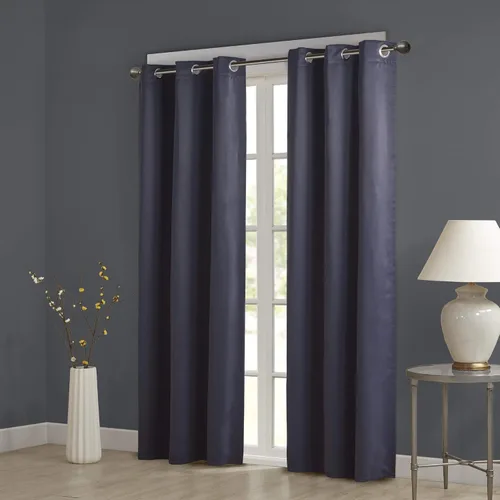 Vista 12 de Comfort Spaces Par de paneles de cortinas opacas con ojales en la parte superior, reducción de ruido, aislamiento térmico de eficiencia energética