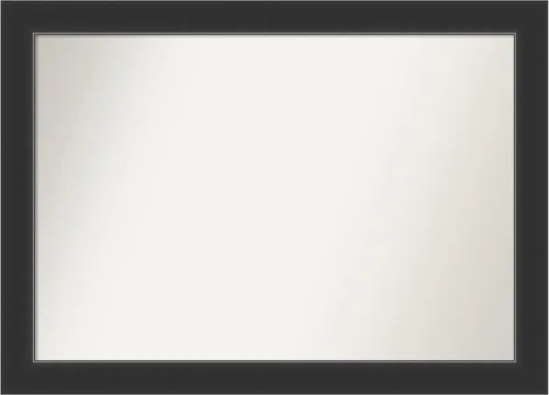 Vista 203 de Amanti Art Espejo personalizado, espejo de baño negro Astor, espejo de pared o espejo de tocador de baño sobre el fregadero (25 x 25 pulgadas)