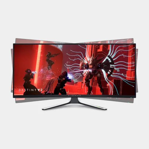 Vista 10 de Alienware - Monitor curvado para juegos Quantom Dot-OLED AW3423DW de 34.18 pulgadas, 3440 x 1440 píxeles a 175 Hz, curvatura 1800R, verdadero 0.1 ms