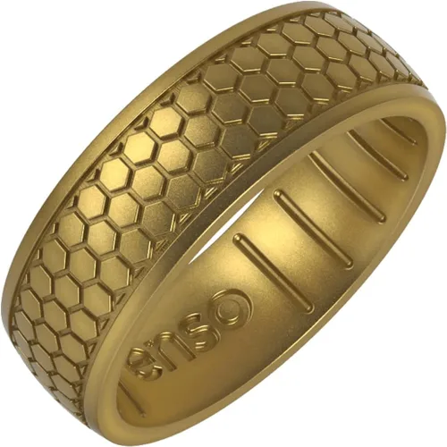 Vista 20 de Enso Rings Signature Etched Collection - Anillos clásicos de silicona grabados - Diseño cómodo y flexible - Fabricado en Estados Unidos
