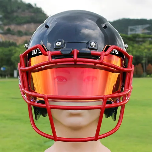 Vista 7 de Visera de fútbol GIKYTEC Youth Football Helmet Visera resistente a los arañazos, bloqueo UV, visera de protección facial para casco de fútbol