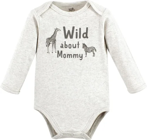 Vista 3 de Touched by Nature baby-girls Organic Cotton Long-sleeve Bodysuits