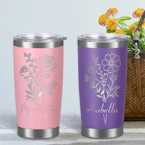 Vista 6 de Vasos personalizados con tapa de nombre y pajita, vaso de café aislado personalizado, regalo de Navidad y cumpleaños para hombres, acero inoxidable