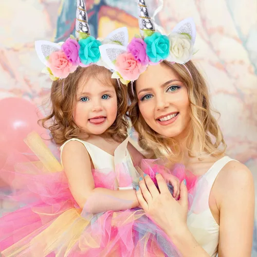 Vista 7 de Diadema de unicornio para niñas, fiesta de aniversario, Little Pony, Halloween, cosplay, tiara para mujeres, adultos y niños