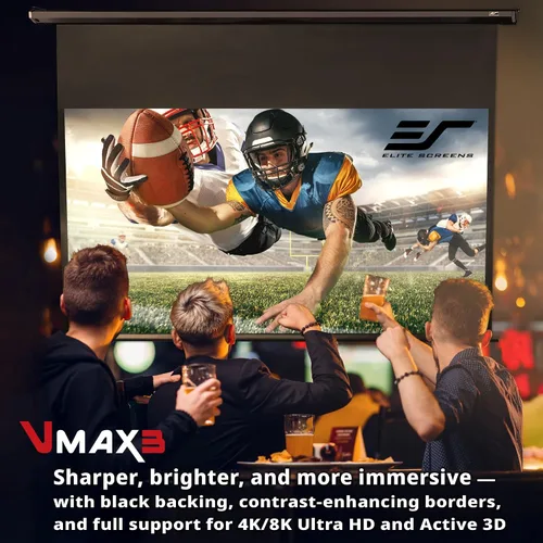 Vista 3 de Elite Screens VMAX 3 125" 16:9 Pantalla de proyector motorizada VMAX125UWH3 Negro