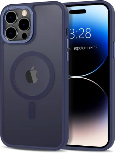 Vista 53 de Anuck - Funda magnética para iPhone 11 compatible con MagSafe, carcasa trasera mate translúcida dura, borde de TPU, delgada, resistente a impactos