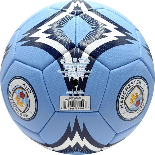Vista 3 de Icon Sports Balón de fútbol oficial del Manchester City FC, MC154BLT, color blanco, talla 3