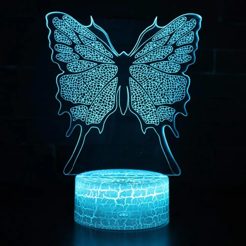 Vista 4 de 7 color cambiante noche lámpara 3D atmósfera luz 3D ilusión visual LED lámpara para niños juguete Navidad regalos cumpleaños