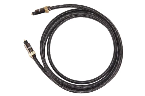 Vista 2 de Cable de audio óptico, cable de audio de fibra óptica de 20 pies con funda de aluminio, cable trenzado de nailon, chapado en oro, cable digital