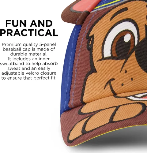 Vista 4 de Nickelodeon - Gorra de béisbol para niños de 2 a 7 años diseño de Patrulla Canina